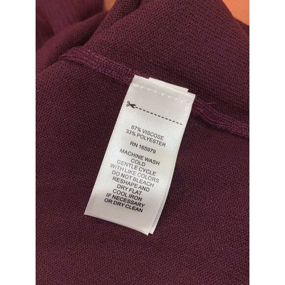 NWT Melissa Paige Purple Ribbed Knit Long Sleeve Pullover Sweater Women's Size P - Picture 8 of 9